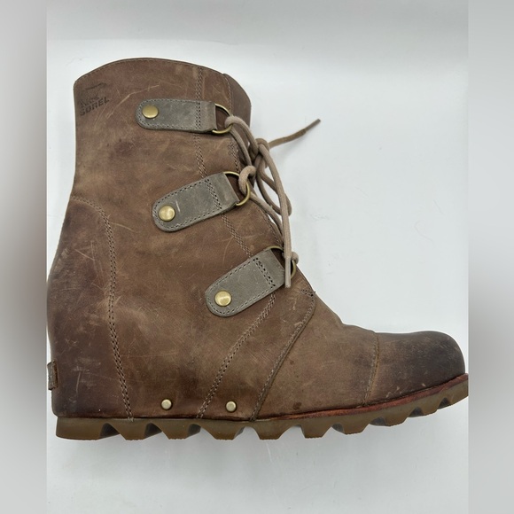 Sorel Joan of Arctic™ Leather Wedge Boot | Kettle Brown| Waterproof Size 9:5 - Picture 6 of 9